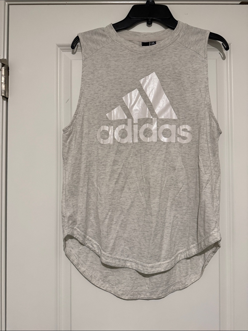 adidas Light Gray Women's Logo Muscle Tank